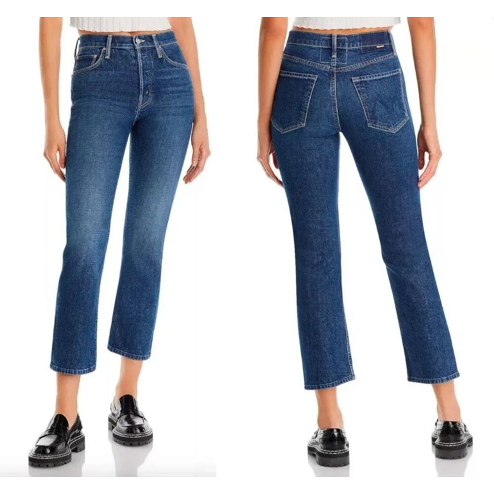 Mother Superior Women's The Tomcat Ankle Cannonball Button Fly Blue Sz 30